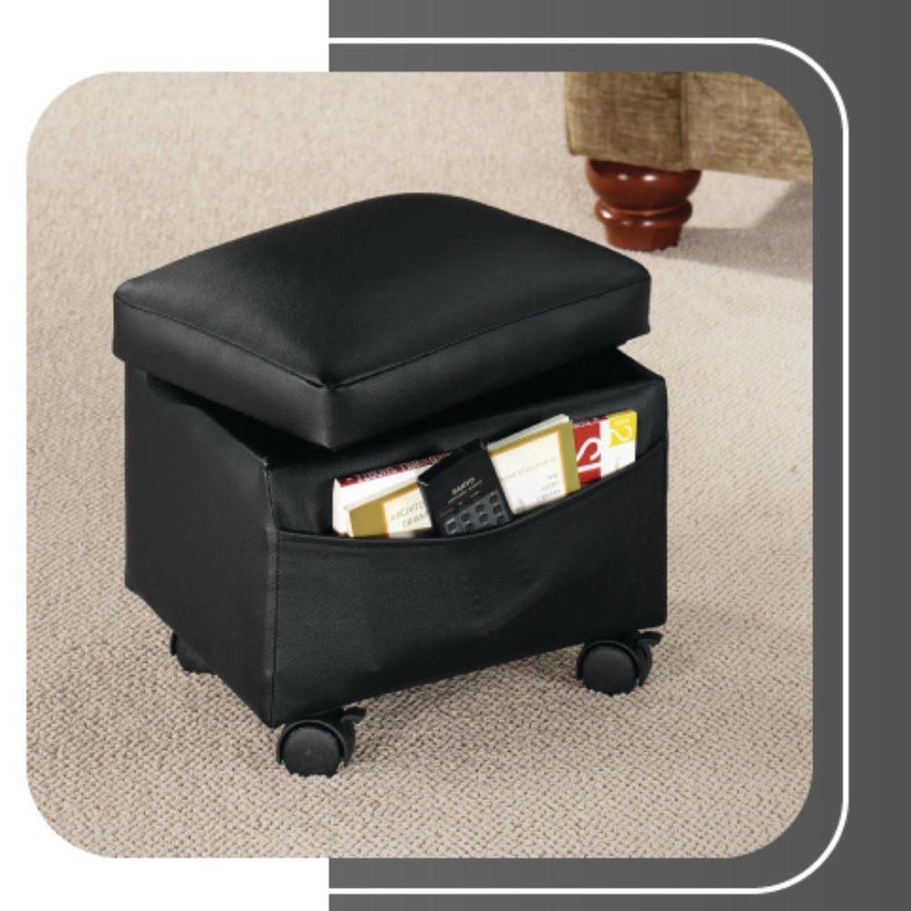 OAKRIDGE Flip Top Small Storage Ottoman, 13” L x 10” W x 12” H